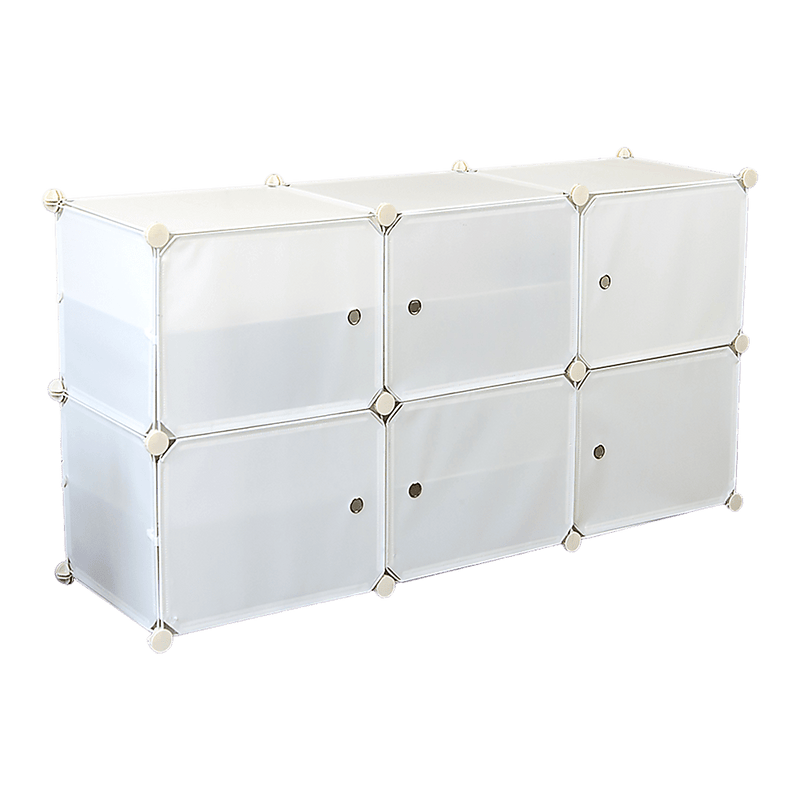 White Cube DIY Shoe Cabinet Rack Storage Portable Stackable Organiser Stand