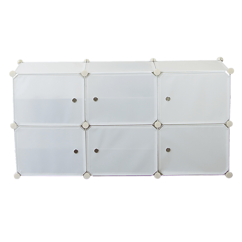 White Cube DIY Shoe Cabinet Rack Storage Portable Stackable Organiser Stand