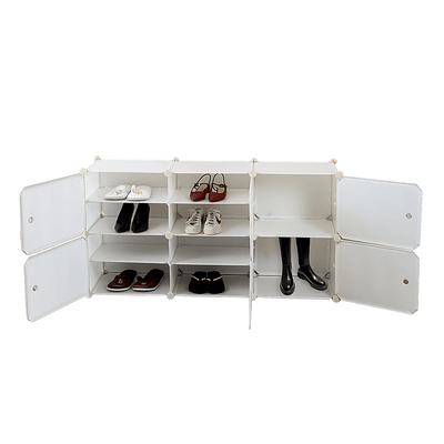 White Cube DIY Shoe Cabinet Rack Storage Portable Stackable Organiser Stand