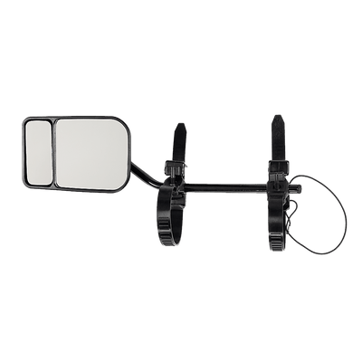 2x Towing Mirrors Pair Clip on Multi Fit Clamp On Towing Caravan 4X4 Trailer