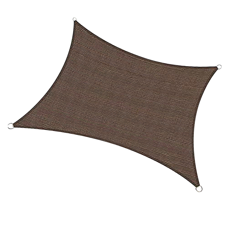 Rectangle Sun Shade Sail Fabric Garden Patio Pool Awning Canopy Cover Coffee
