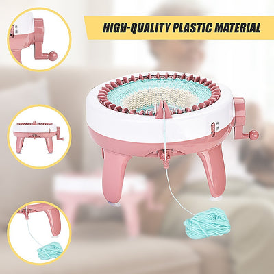 DIY Knitting Machine Smart Weaving Knit Rotating Kids Toy Scarf Sock Hat Gift