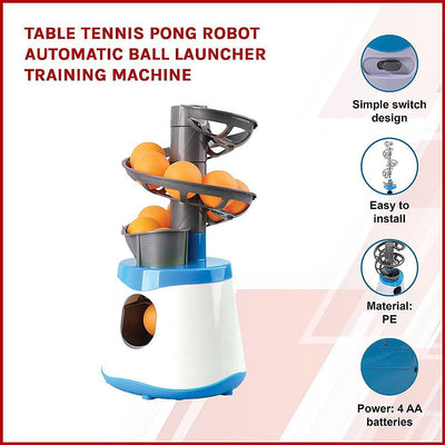 Table Tennis Pong Robot Automatic Ball Launcher Training Machine