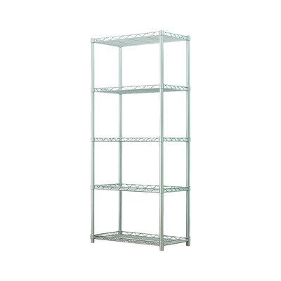 5 Tier Silver Metal Storage Rack Shelving Wire Shelf