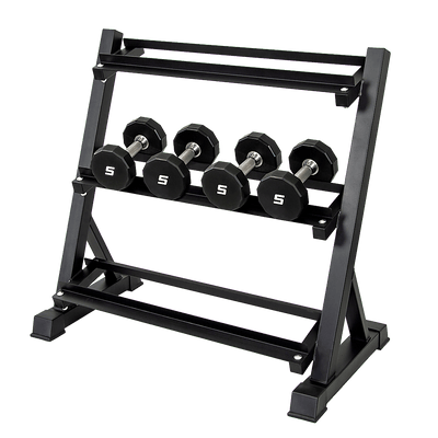 Dumbbell Rack Storage Stand Hex Weight Heavy Duty 3 Tier Wide Home Gym Fitness