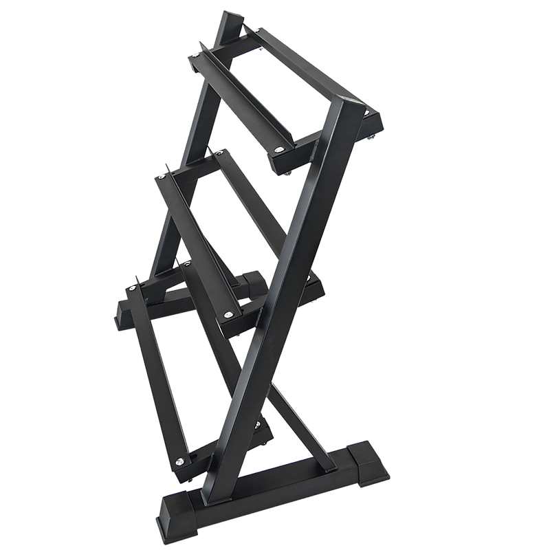 Dumbbell Rack Storage Stand Hex Weight Heavy Duty 3 Tier Wide Home Gym Fitness