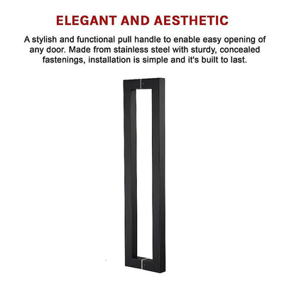 Entrance Door Pull Handle Matte Black 1200mm