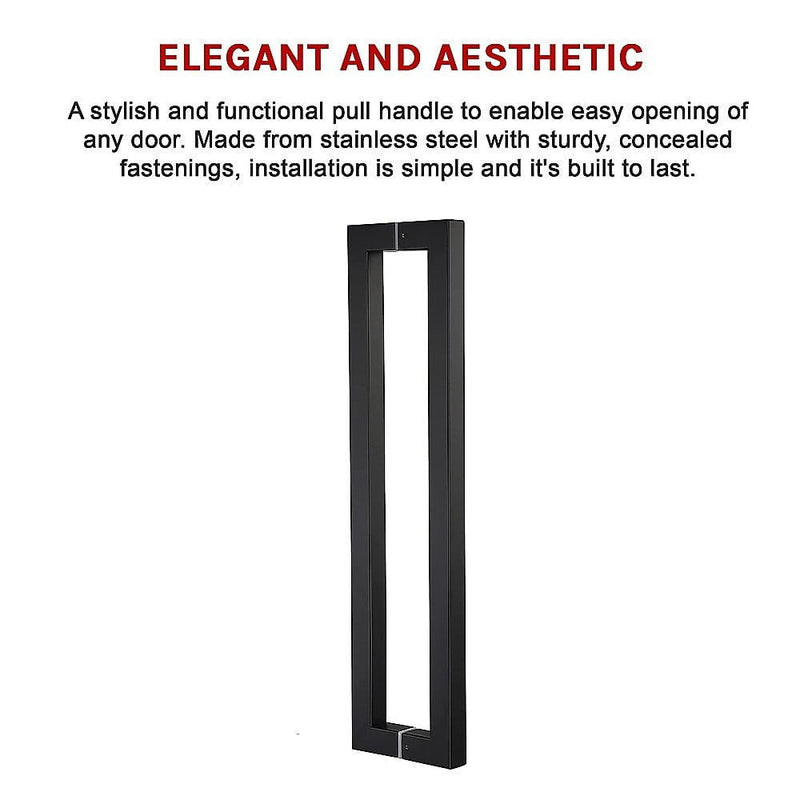 Entrance Door Pull Handle Matte Black 1200mm