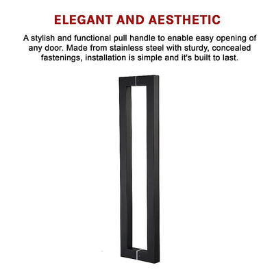 Entrance Door Pull Handle Matte Black 1500mm