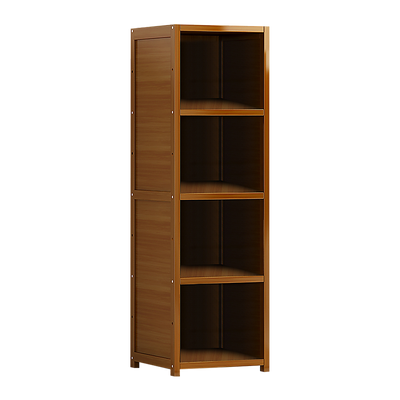 Bamboo Shelf Bookcase Display Storage Rack Stand Livingroom Bedroom