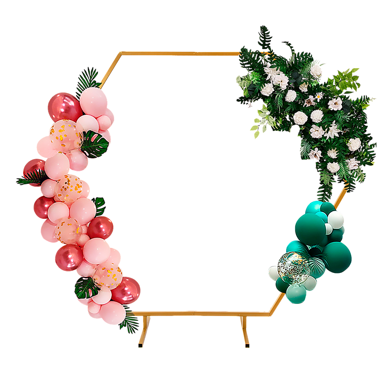 2M Wedding Hex Arch Backdrop Flower Display Stand Frame Background