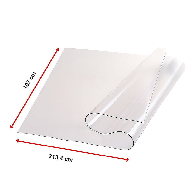 PVC Tablecloth Protector Table Cover Dining Table Cloth Plastic 2134x1070mm 1.5mm