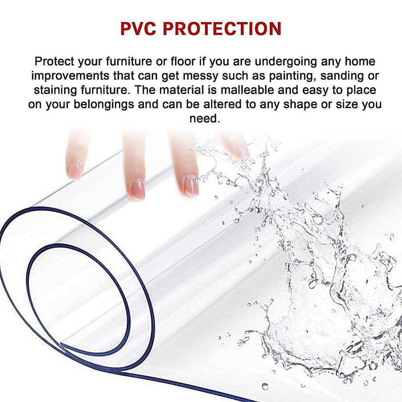 PVC Tablecloth Protector Table Cover Dining Table Cloth Plastic 2800x1170mm 2.0mm