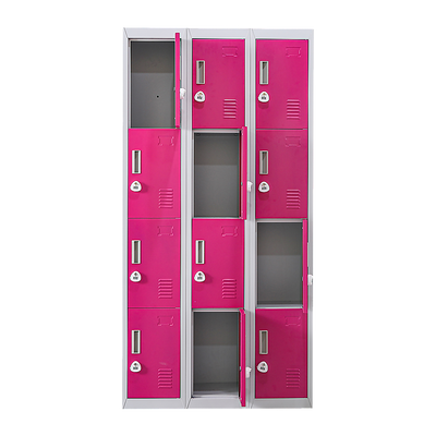 12-Door Locker for Office Gym Shed School Home Storage - 3-Digit Combination Lock