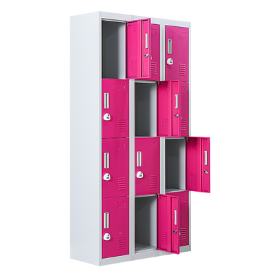 12-Door Locker for Office Gym Shed School Home Storage - 3-Digit Combination Lock