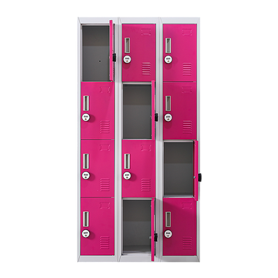 12-Door Locker for Office Gym Shed School Home Storage - 4-Digit Combination Lock