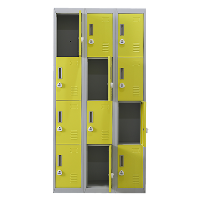 12-Door Locker for Office Gym Shed School Home Storage - 3-Digit Combination Lock