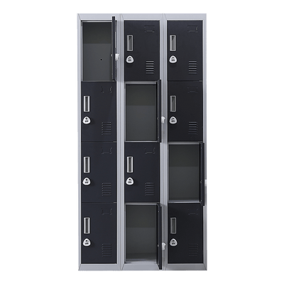 12-Door Locker for Office Gym Shed School Home Storage - 3-Digit Combination Lock