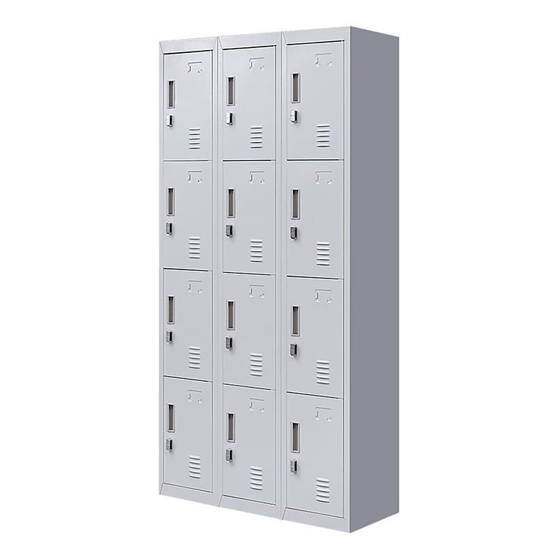 12-Door Locker for Office Gym Shed School Home Storage - Padlock-operated