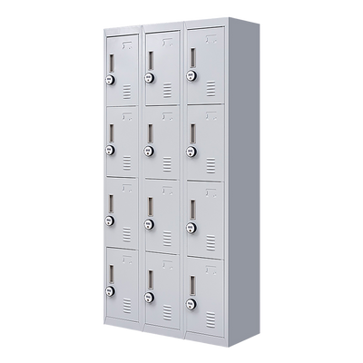 12-Door Locker for Office Gym Shed School Home Storage - 4-Digit Combination Lock
