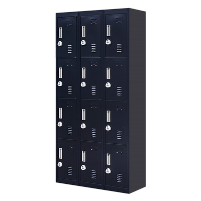 12-Door Locker for Office Gym Shed School Home Storage - 3-Digit Combination Lock