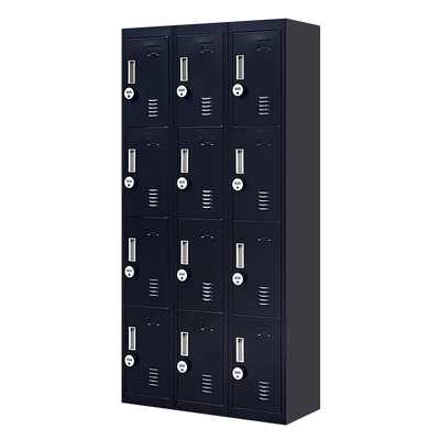 12-Door Locker for Office Gym Shed School Home Storage - 4-Digit Combination Lock