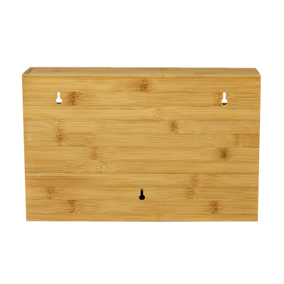 3 Grids Bamboo Food Wrap Dispenser Cutter Foil Cling Film Storage Holder Box Kitchen