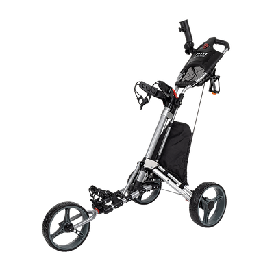 Golf Club Buggy Trolley Cart Compact Foldable 3 Wheel