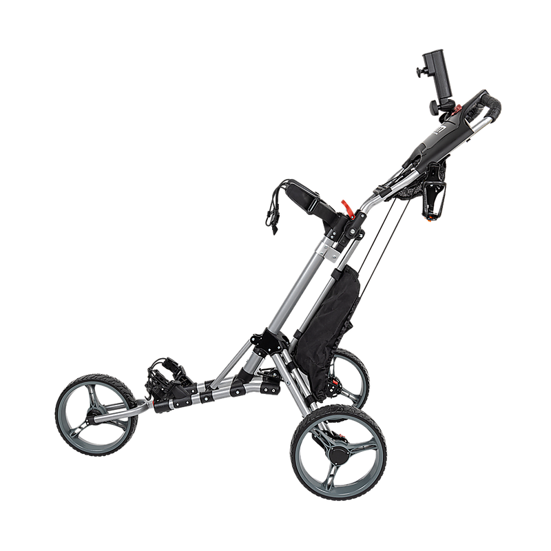 Golf Club Buggy Trolley Cart Compact Foldable 3 Wheel