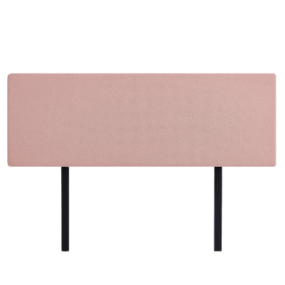 Linen Fabric King Bed Deluxe Headboard Bedhead - Pale Pink