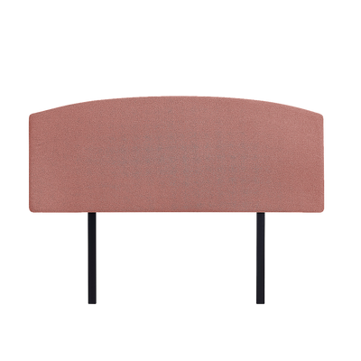 Linen Fabric Queen Bed Curved Headboard Bedhead - Pearl Copper Brown