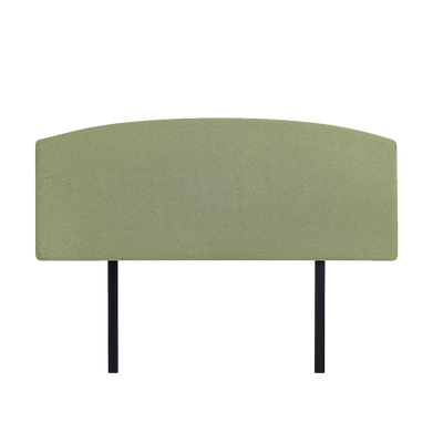Linen Fabric Queen Bed Curved Headboard Bedhead - Olive Green