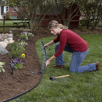 Landscape No Dig Lawn Garden Edging Kit 10m Flexible Durable Border Paver