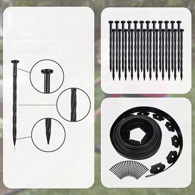 Landscape No Dig Lawn Garden Edging Kit 10m Flexible Durable Border Paver