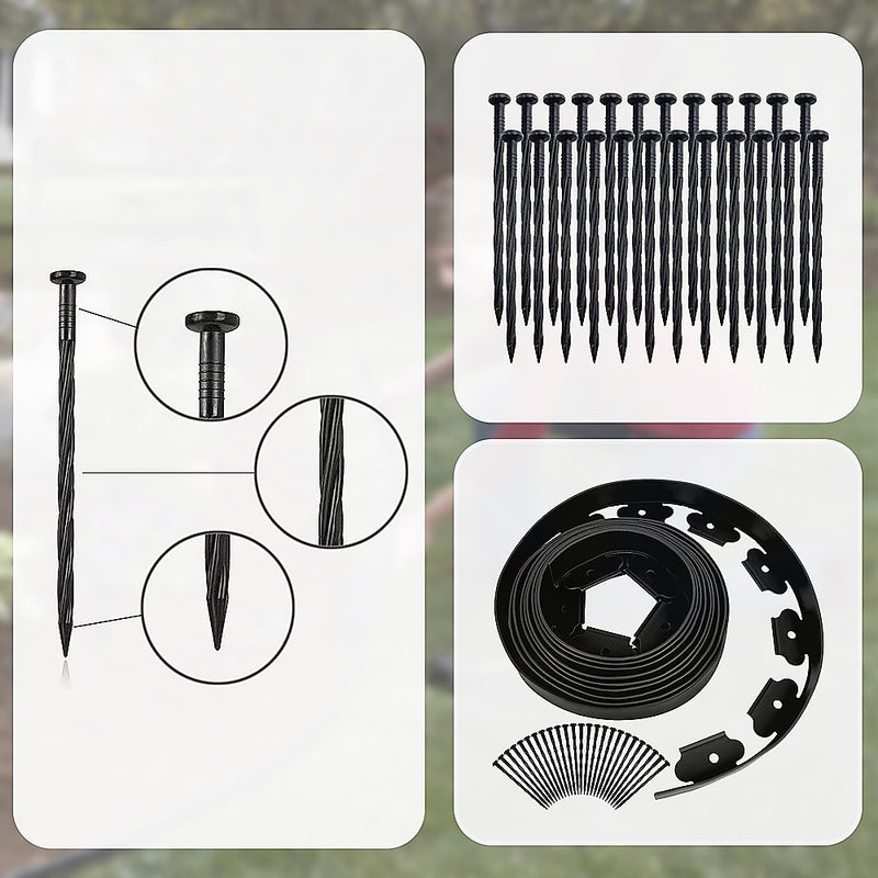 Landscape No Dig Lawn Garden Edging Kit 10m Flexible Durable Border Paver