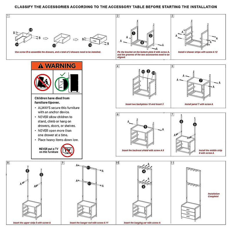Wooden Hall Stand Modern Style Minimalist Home Floor Coat Rack with Drawer