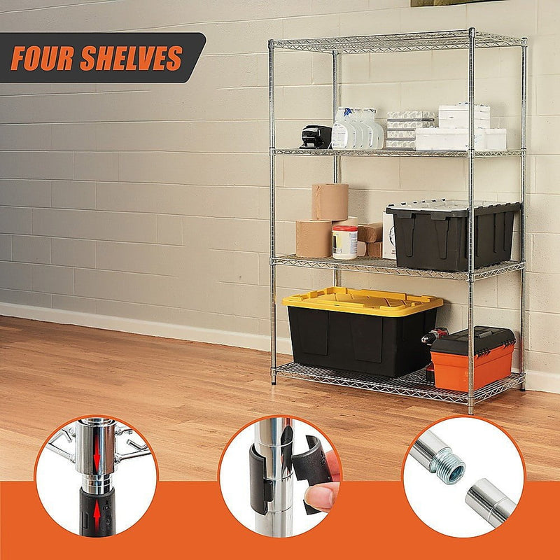 Modular Wire Storage Shelf 900 x 350 x 1800mm Steel Shelving