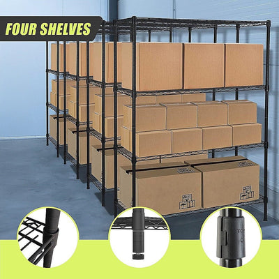 Modular Wire Storage Shelf 1500 x 450 x 1800mm Steel Shelving