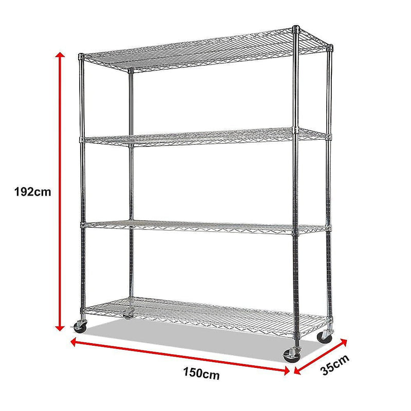 Modular Wire Storage Shelf 1500 x 350 x 1800mm Steel Shelving