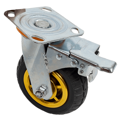 Castor Wheels 4 x 6" 150mm Swivel Silent Caster 2 Brakes 800KG