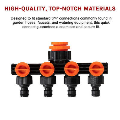 4 Way Hose Connector Tap Irrigation Garden Kit