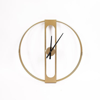 Gold Clover Metal Wall Clock