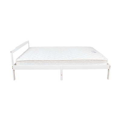 Double Wooden Bed Frame Home Furniture White