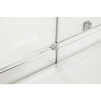 Adjustable 900x1200mm Double Sliding Door Glass Shower Screen in Chrome