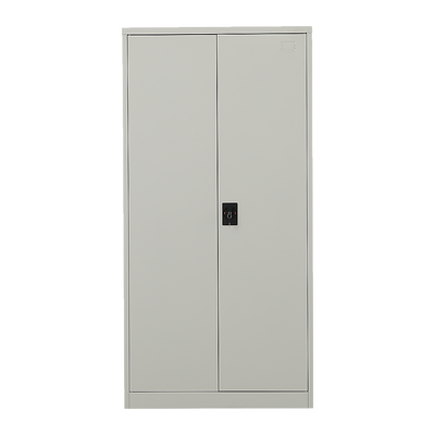 Two-Door Metal Cabinet Shelf Storage for Home Office Gym