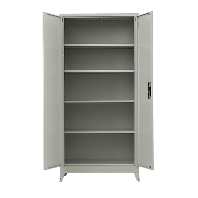 Two-Door Metal Cabinet Shelf Storage for Home Office Gym