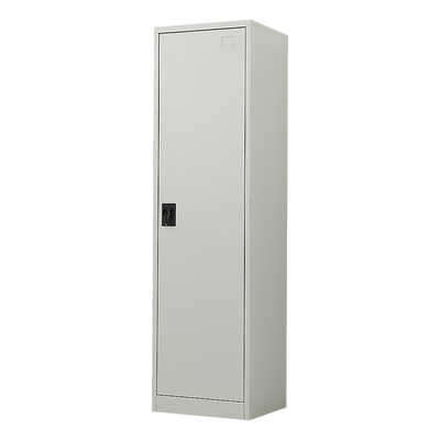 Single-Door Metal Tall Cabinet Shelf Storage for Home Office Gym