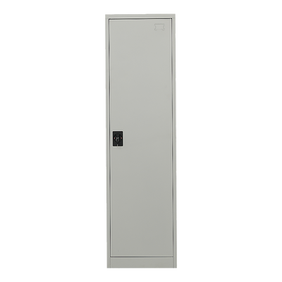 Single-Door Metal Tall Cabinet Shelf Storage for Home Office Gym