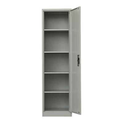 Single-Door Metal Tall Cabinet Shelf Storage for Home Office Gym