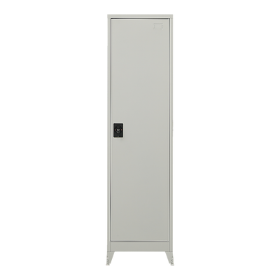 Single-Door Metal Tall Cabinet Shelf Storage for Home Office Gym